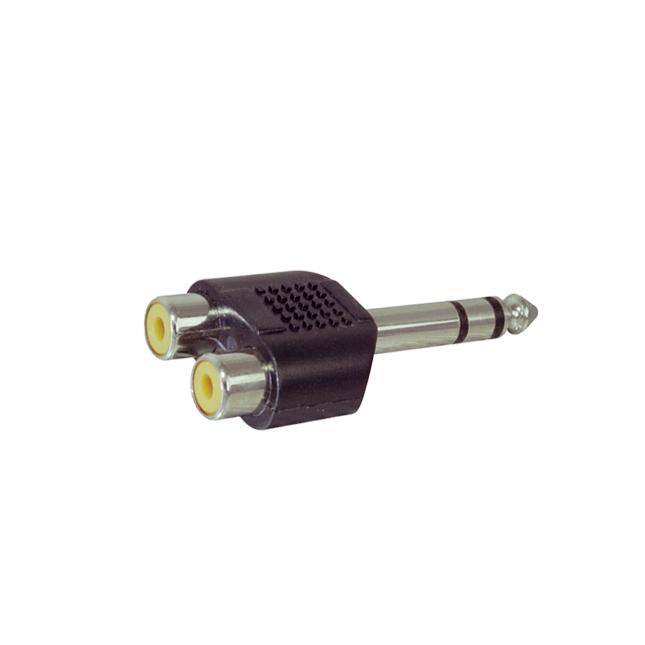 Adapter 6.35mm Male STEREO to x2 RCA Female