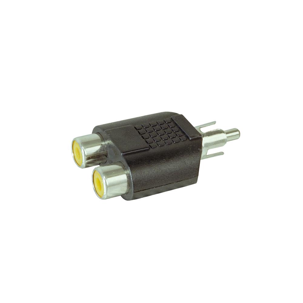 Adapter x1 RCA Male to x2 RCA Female