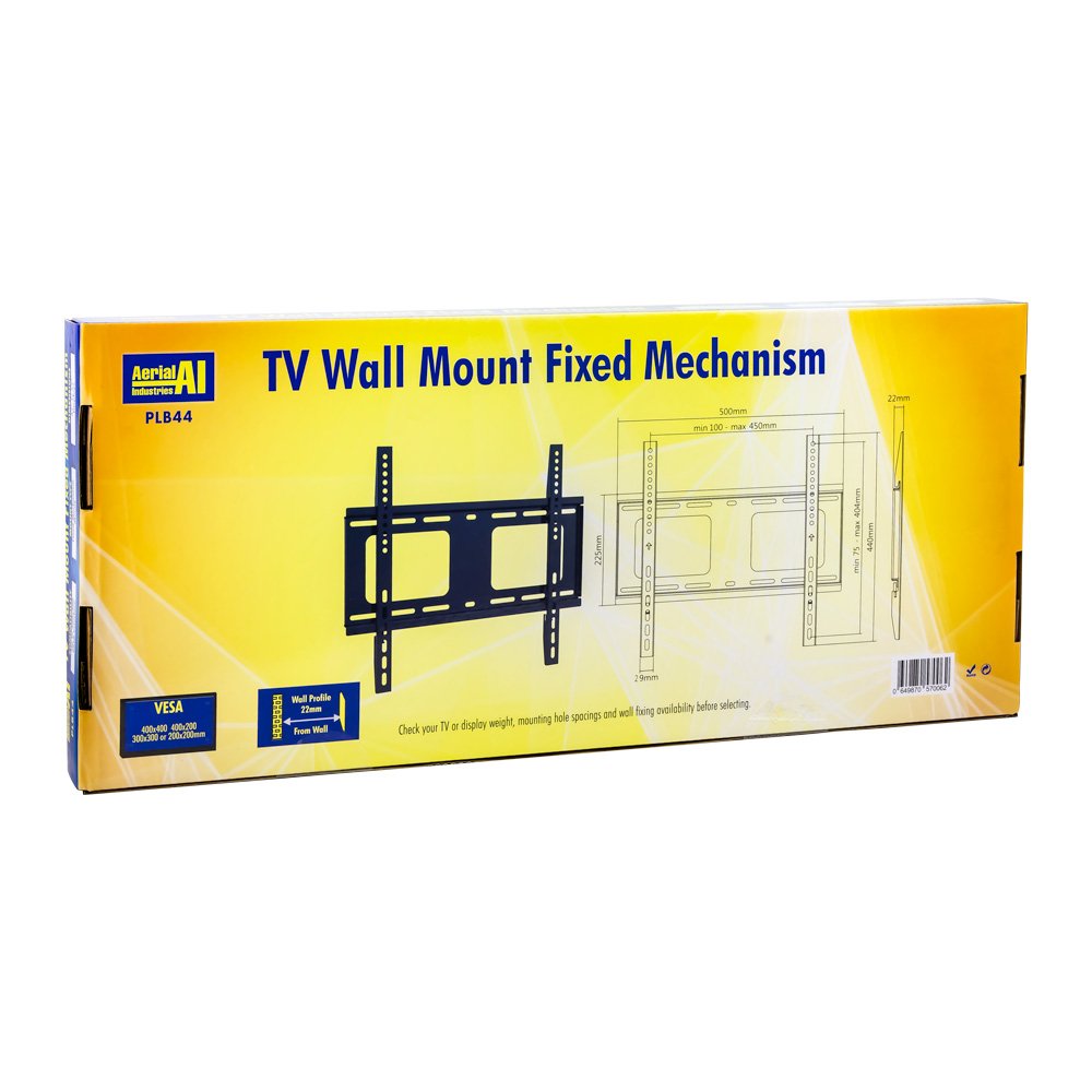 TV Wall Mount Bracket FIXED VESA 400x400 32-83 Inch to kg Profile 22mm - TV  Brackets, Fixed TV Mounting Brackets - PRODUCT DETAIL - Laceys.tv