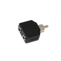Adapter x1 RCA Male to x2 3.5mm Female MONO