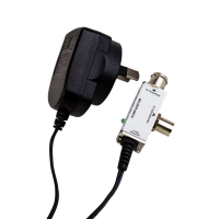 Masthead Amplifier 34dB Gain VHF UHF Single Input with 12VDC PAL Power Supply