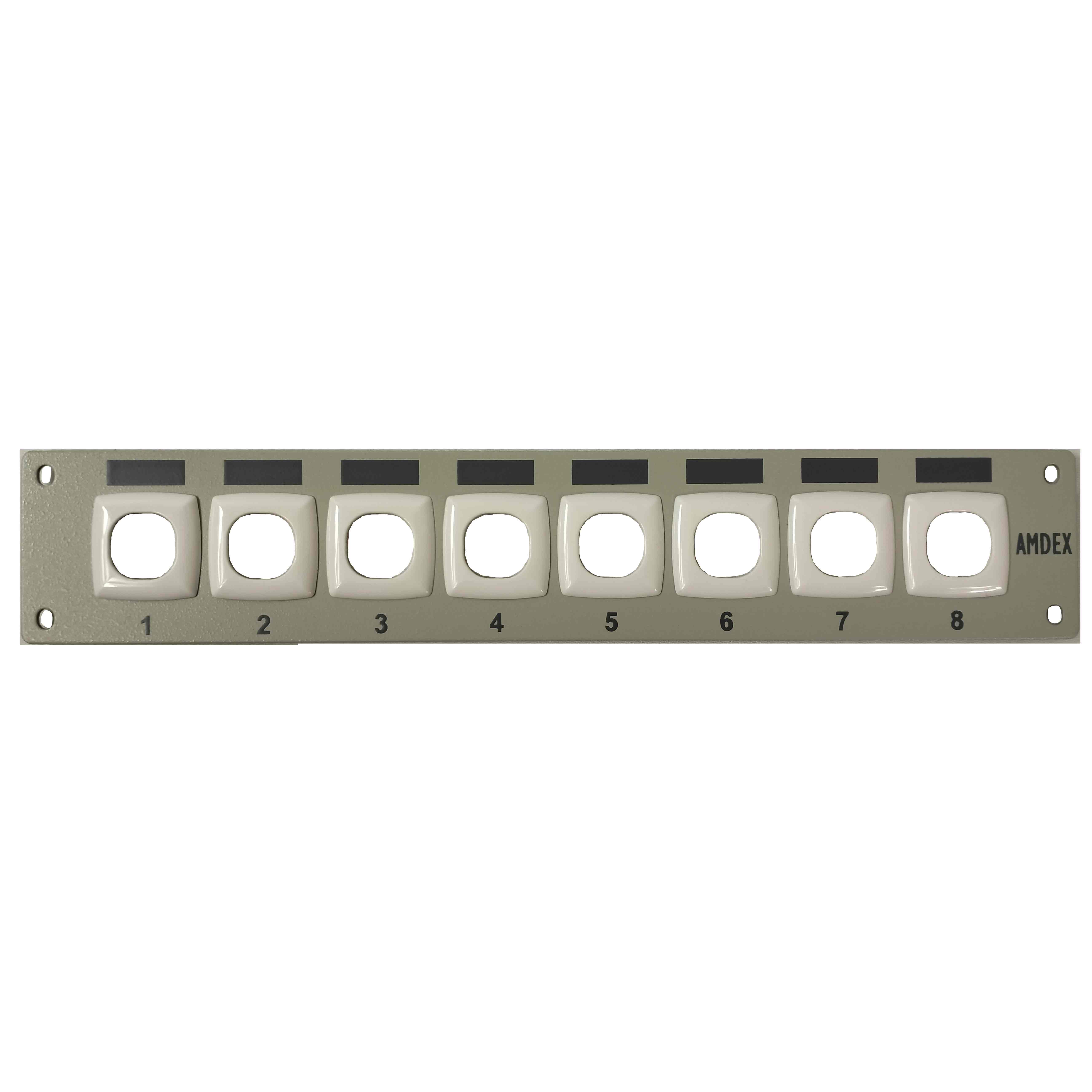 8 Port Unloaded Mech recessed bezelled  panel - Click for more info