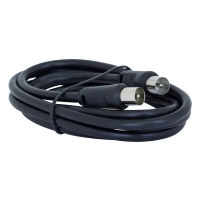PAL Male To Male 1.5m Flylead, Straight Plugs Black