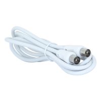 PAL Male To Male 1.5m Flylead, Straight Plugs White