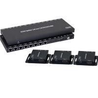 HDMI Splitter Extender CAT5e CAT6 8 Way 50M Transmitter PayTV Compatible Excl. R