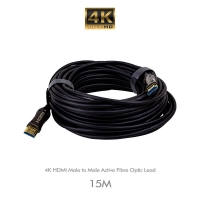 4K HDMI Male to Male Active Fibre Optic Lead 15M