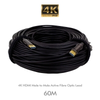 4K HDMI Male to Male Active Fibre Optic Lead 60M