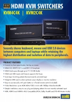 KVM Switch HDMI 2.0 4 In 1 Out USB 4 In 2 Out 4K 18Gbps