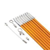 6mm Fibreglass Cable Install Rod Kit 8 Metres Long w. Accessories