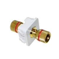 Wall Plate Mechanism Binding Post Gold Plated Red - Click for more info