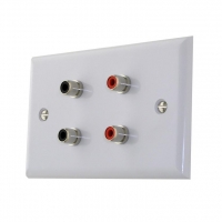 Wall Plate x4 RCA to Solder