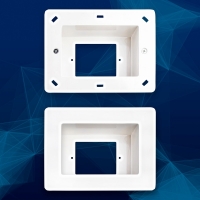 Wall Plate Recessed for Wall Plates and 2 Punch Out Ports for Mechanical Inserts